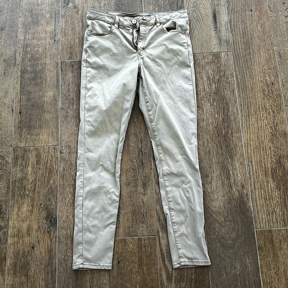 American Eagle Tan Khaki High Rise Jegging Skinny Pants Jean– Size 12 #2777 - Picture 1 of 8